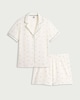 image 4 of F&F Pure Cotton Floral Print Revere Short Pyjama Set in Multi Green