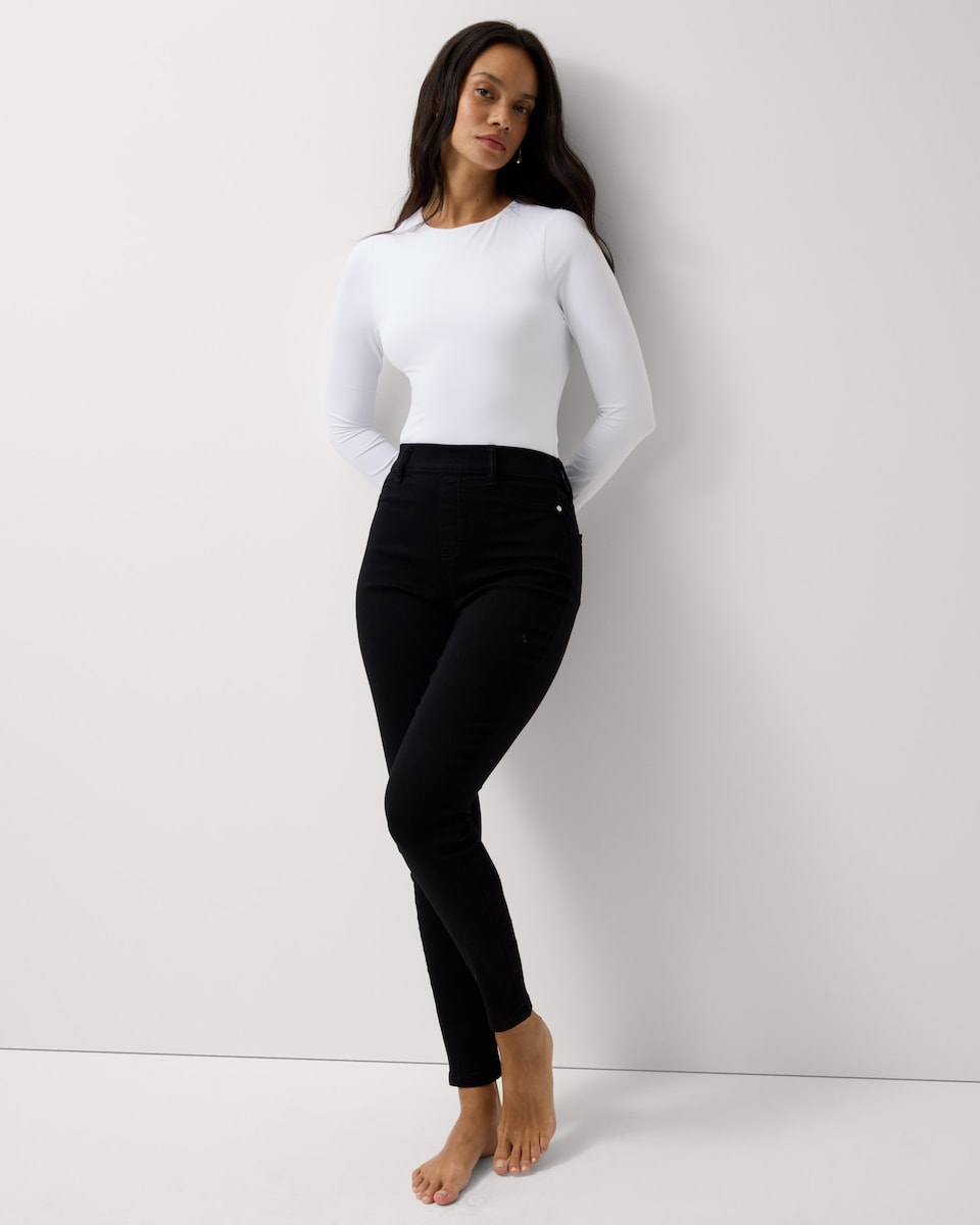 image 1 of F&F High Rise Jeggings in Black