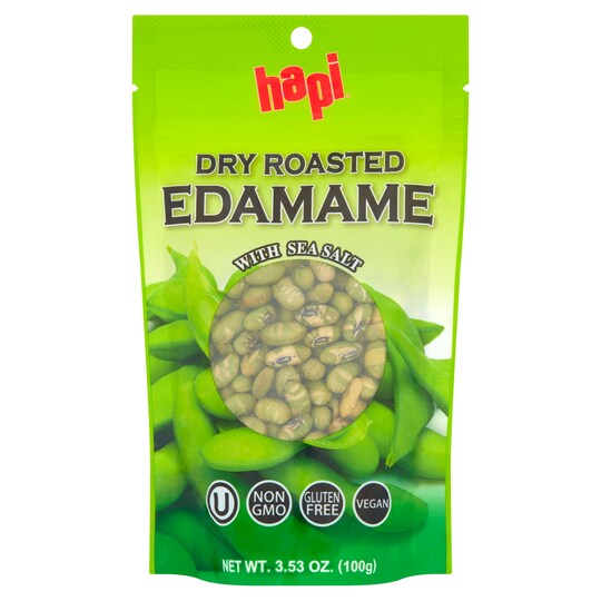 Hapi Dry Roasted Edamame With Sea Salt Beans 100G Tesco Groceries