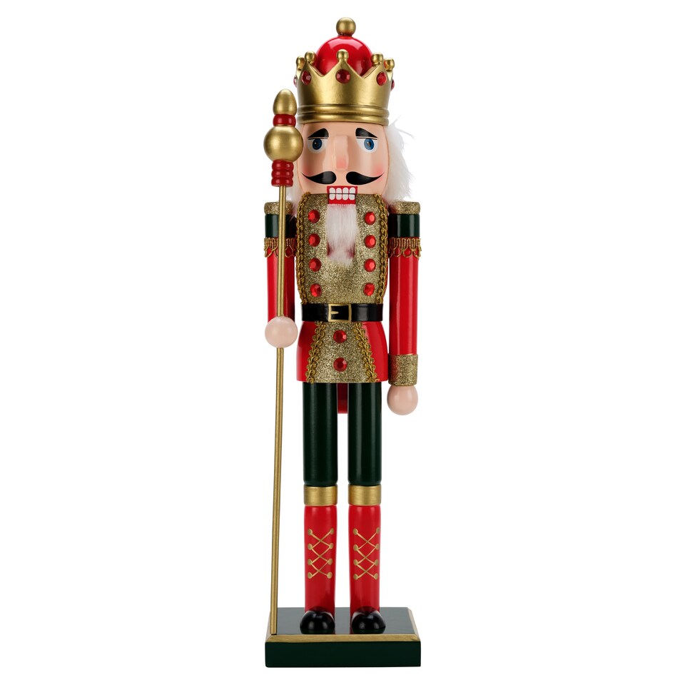 TESCO RED LARGE NUTCRACKER ROOM DECORATION