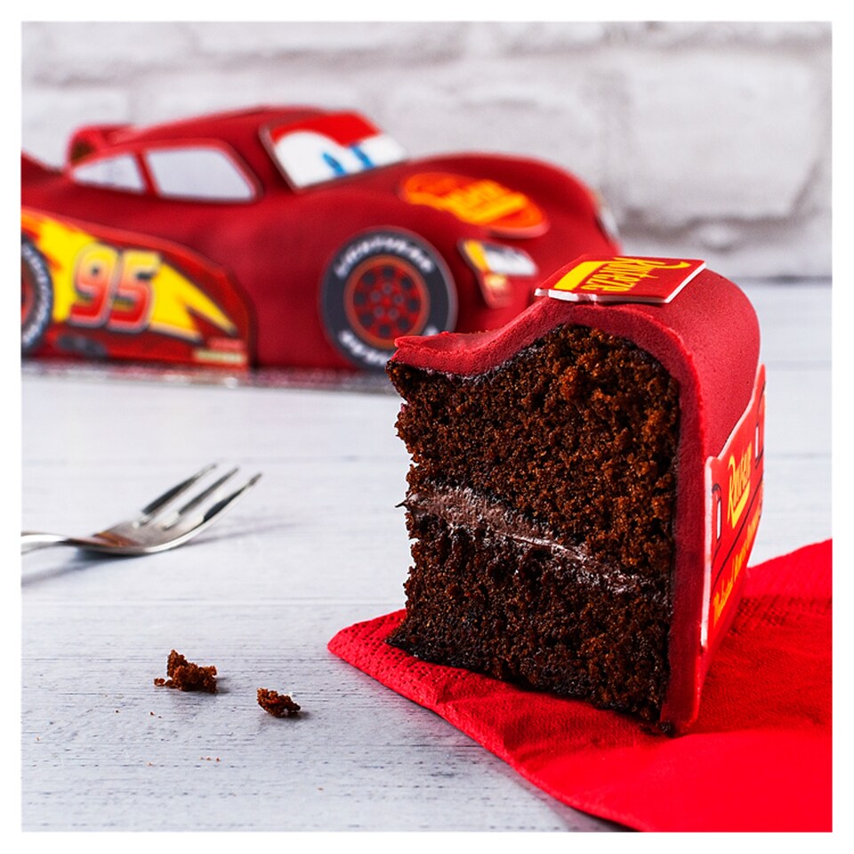 image 1 of Disney Cars Lightning McQueen Chocolate Celebration Cake