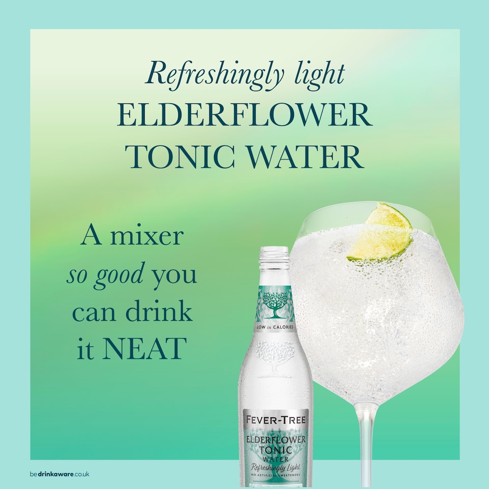 image 1 of Fever-Tree Light Elderflower Tonic Water Bottle 500ml
