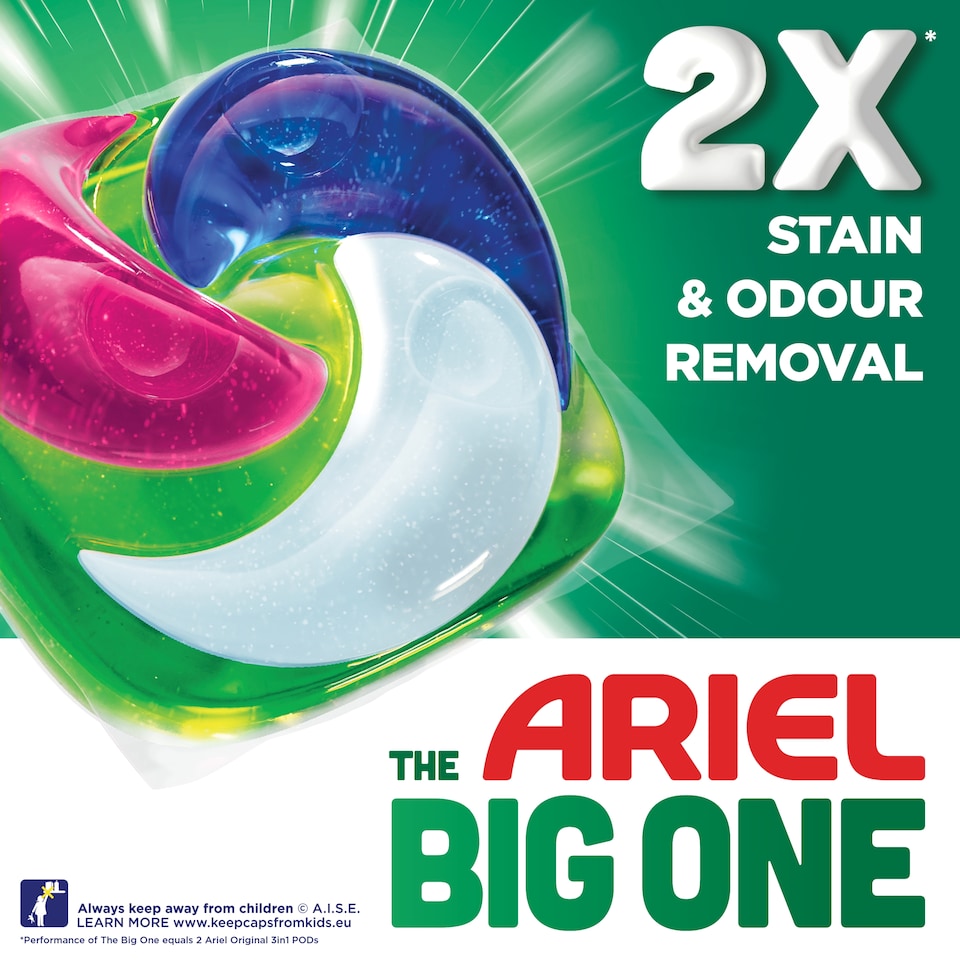 image 1 of Ariel The Big One Colour Washing Liquid Pods 21 washes 760.2g