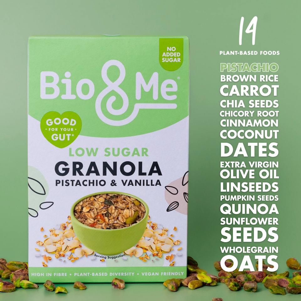image 1 of Bio&Me Pistachio & Vanilla Low Sugar Granola 360g