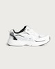 image 1 of F&F Girls Mesh Panel Lace-Up Trainers in Multi White