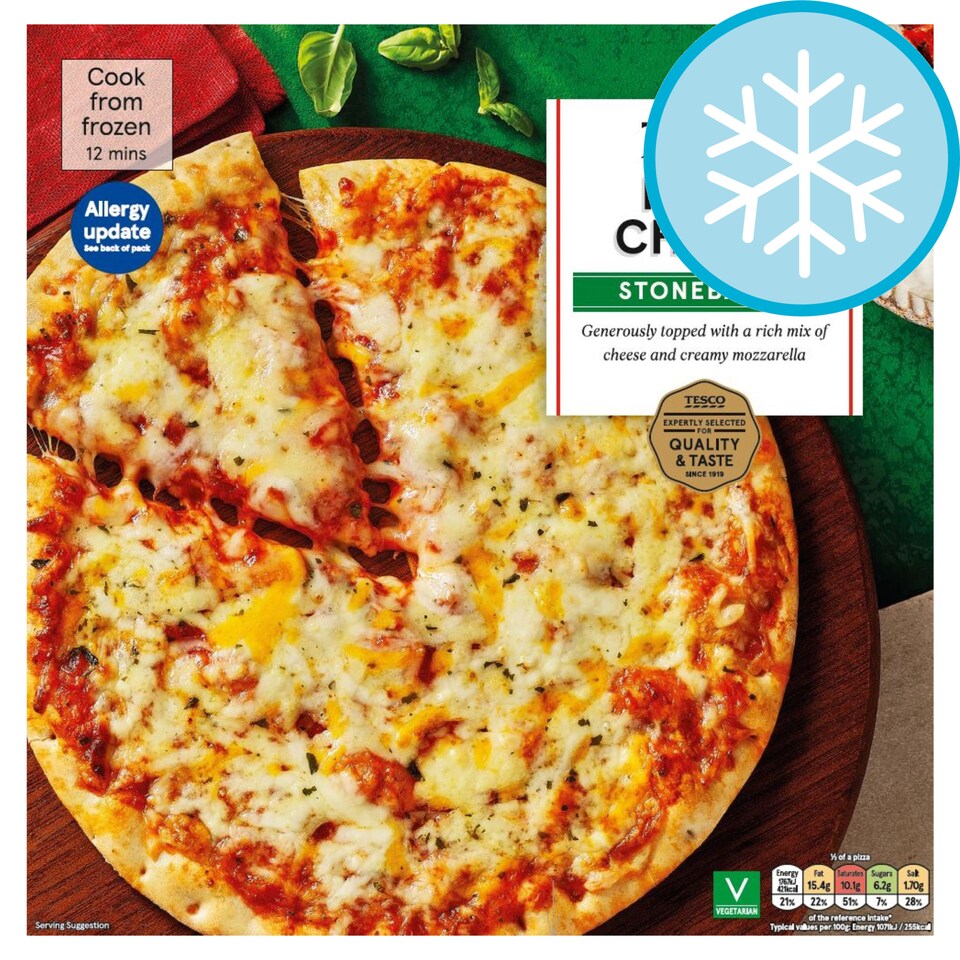 Tesco Stonebaked Four Cheese Pizza 350g