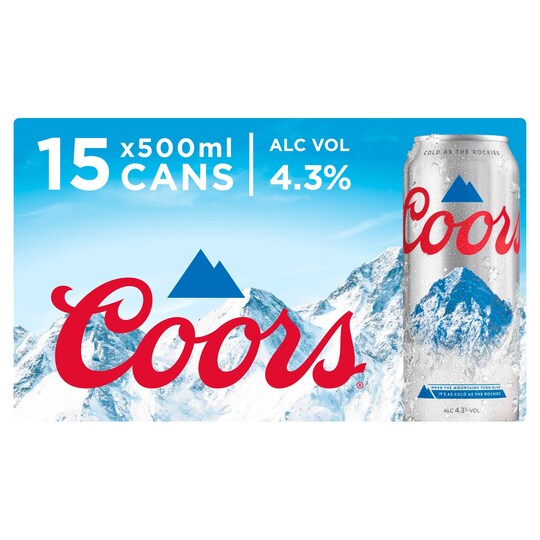 Coors 500Ml X15 Tesco Groceries