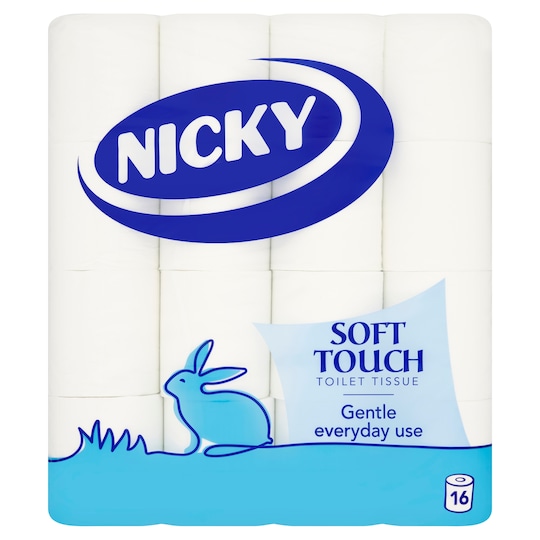 Nicky Soft Touch Toilet Tissue 2 Ply 16 Rolls