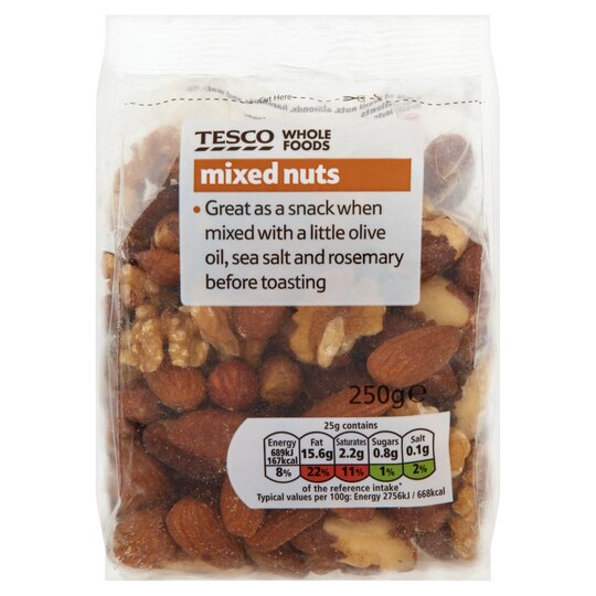 Tesco Mixed Nuts 250G Tesco Groceries