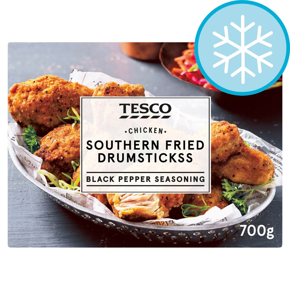 Tesco Frozen Southern Fried Chicken Drumsticks 700G