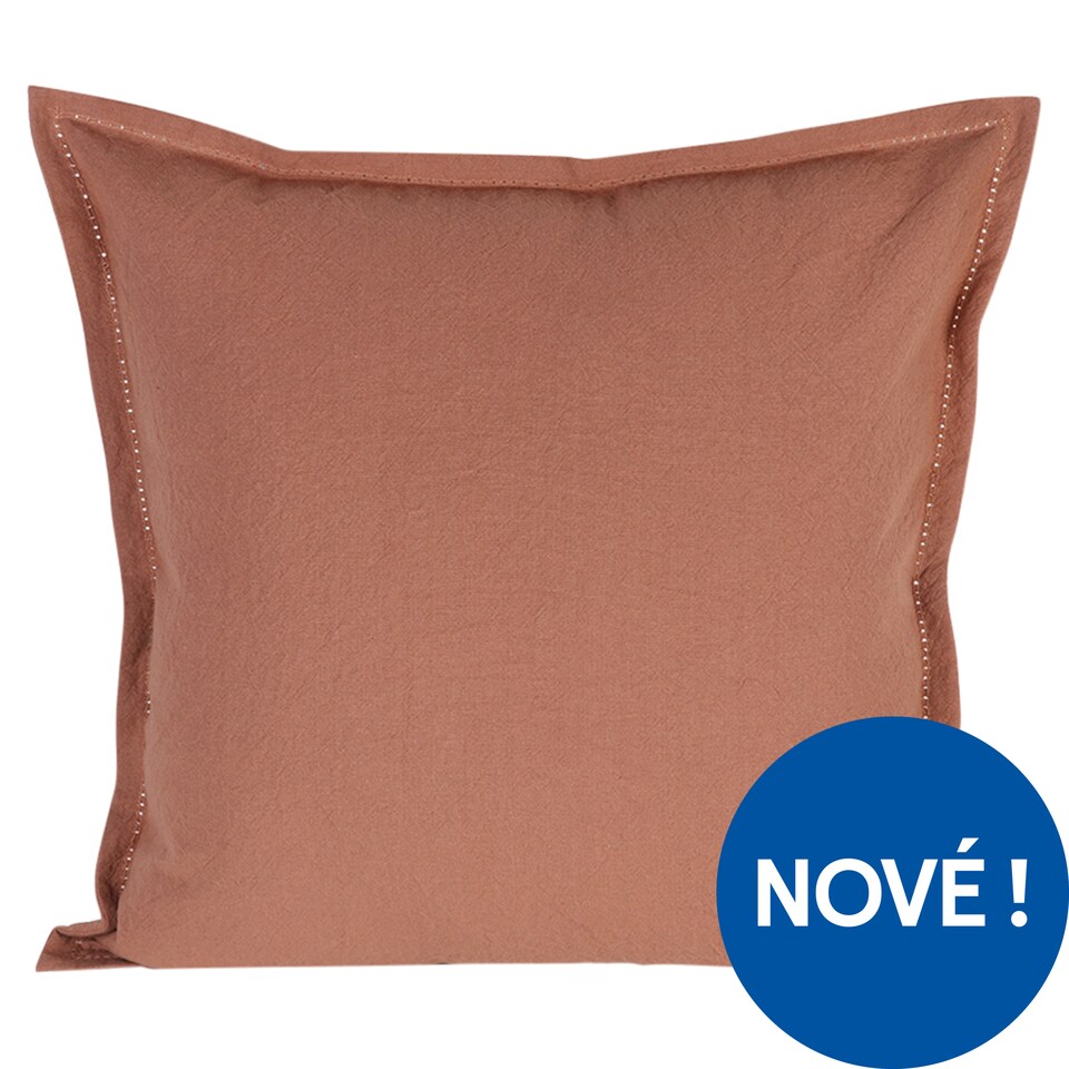 F&F Home Dusty Rose Washed Cotton Cushion 50 x 50 cm