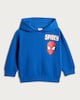 image 4 of Marvel Spider-Man Cotton Rich Hoodie in Navy