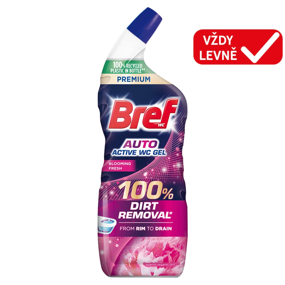 Bref Auto Active Gel Blooming Fresh WC čistič 750ml