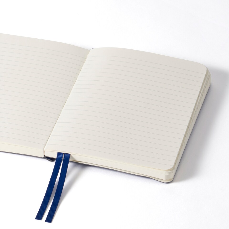 image 1 of Paperchase Agenzio Small Midnight Ruled Notebook