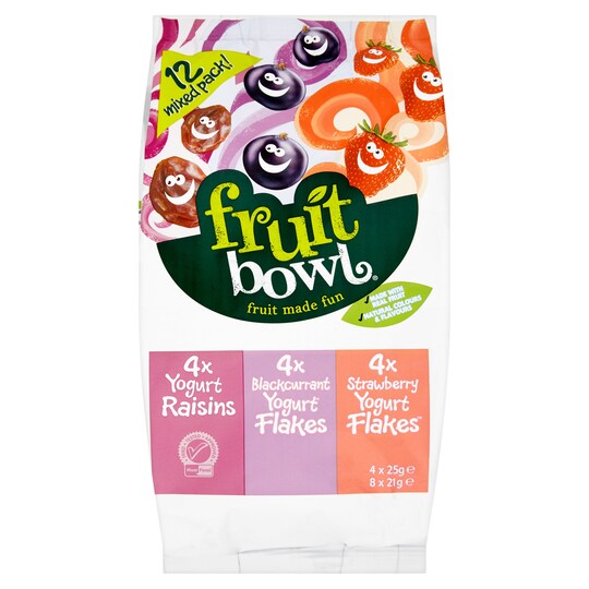 FRUIT BOWL MIXED YOGURT FLAKES 8X21G 4X25G Tesco Groceries