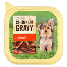 Tesco Chunks In Gravy With Beef 150G