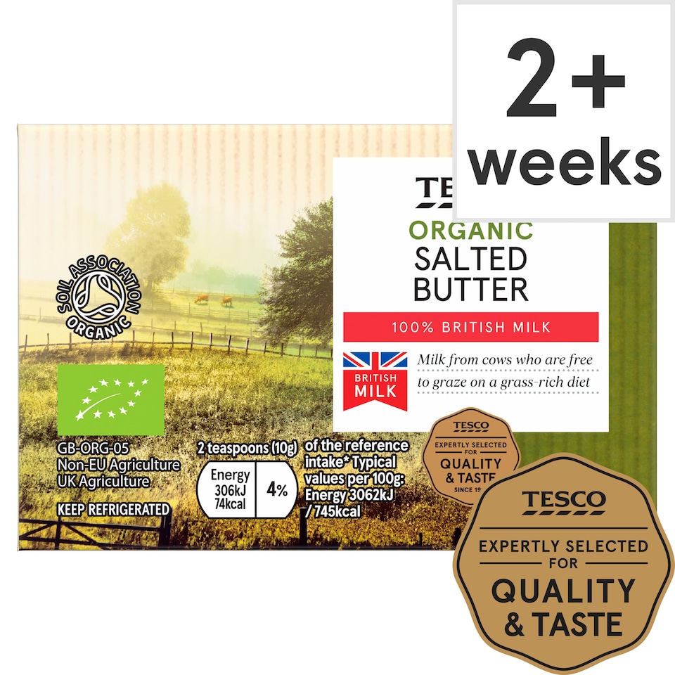 Tesco Organic Salted Butter 250G