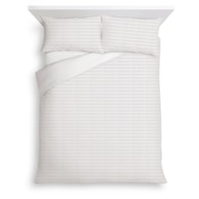 F&F Home White Mini Seersucker Duvet Set Double