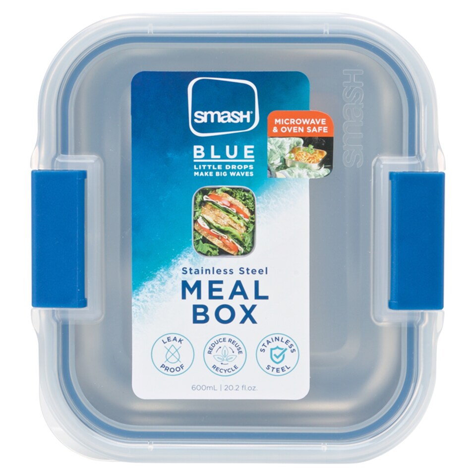 image 1 of Smash Blue Stainless Steel Meal Box 600Ml - Blue