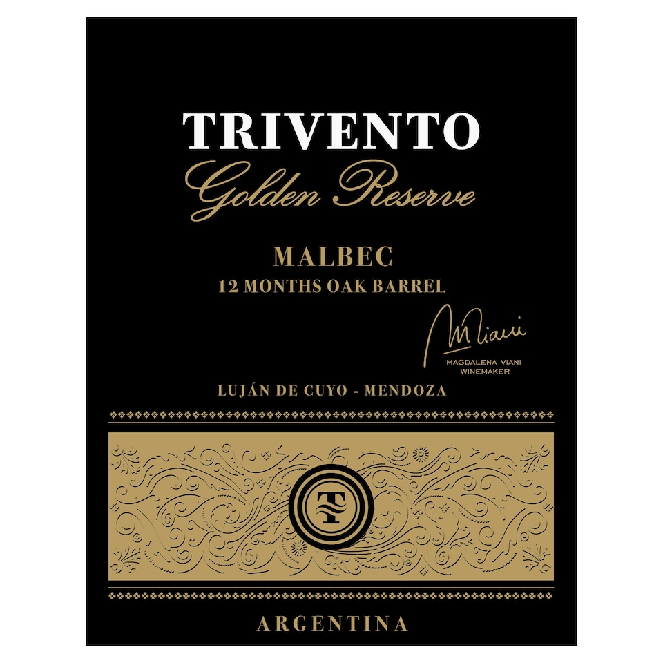 image 1 of Trivento Golden Reserve Malbec 75Cl
