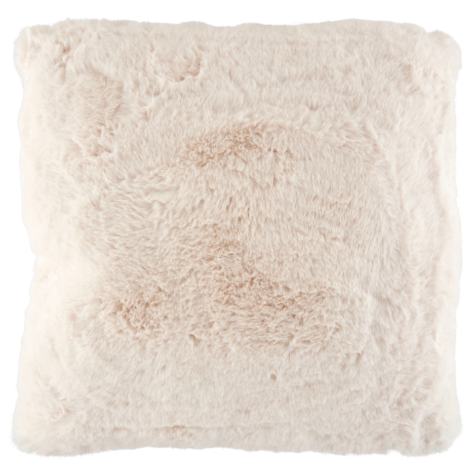 F&F Home Cream Faux Fur polštář 45 x 45 cm