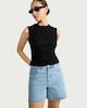 image 2 of F&F Pure Cotton Smocked Vest in Black