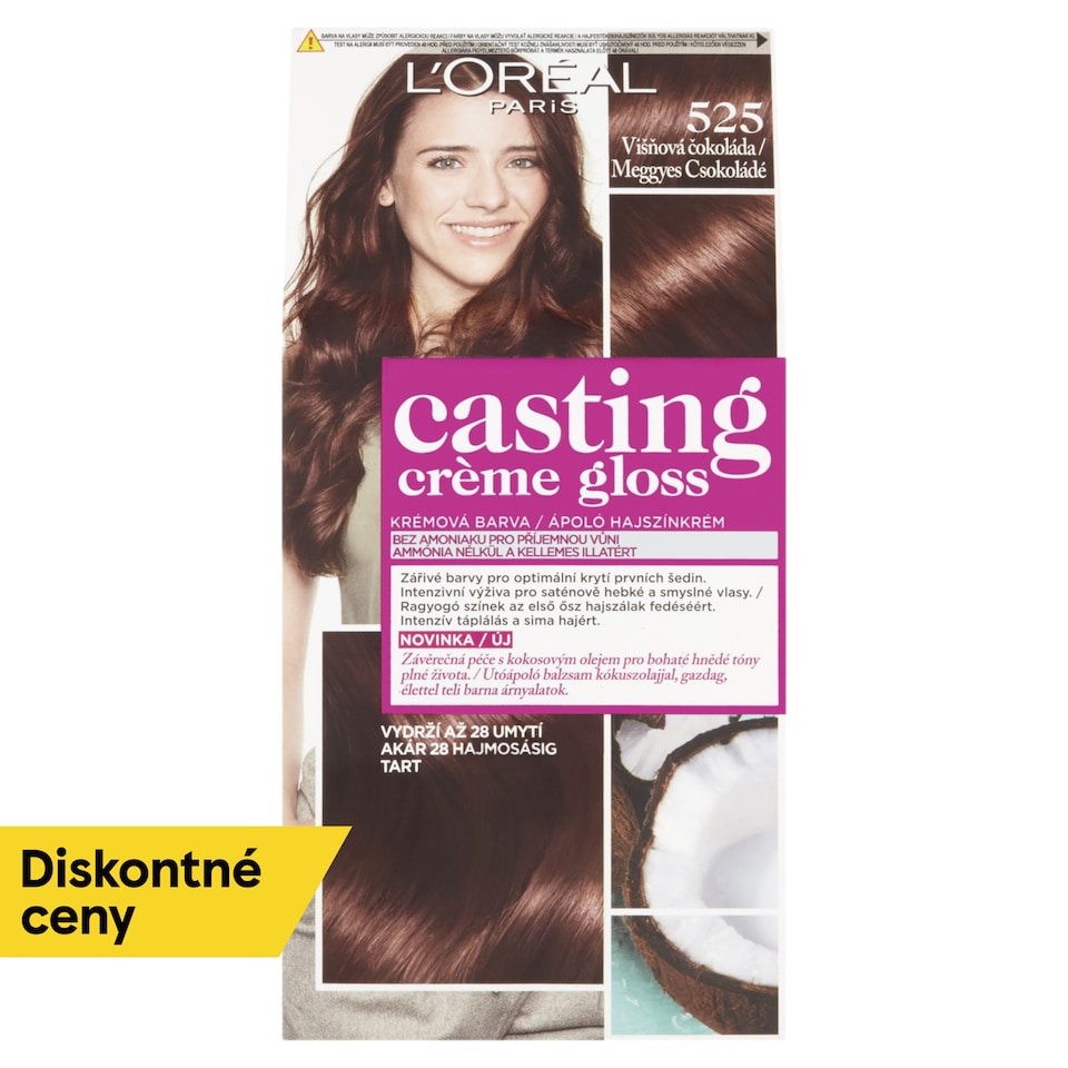 L'Oréal Paris Casting Creme Gloss, semipermanentná farba 525 VIŠŇOVÁ ČOKOLÁDA, 48 +72 +60 ml