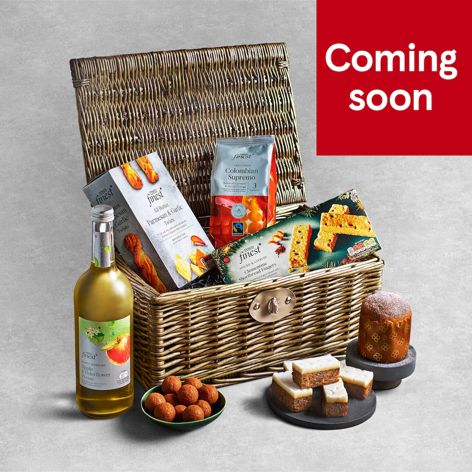 107. Tesco Finest Christmas Hamper with Coffee and Pressé