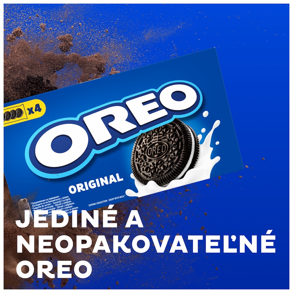 obrázok 1 z OREO Original kakaové sušienky s náplňou s vanilkovou príchuťou 16 sušienok 176 g