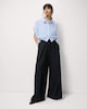 image 2 of F&F Pure Cotton Drawstring Hem Shirt in Blue