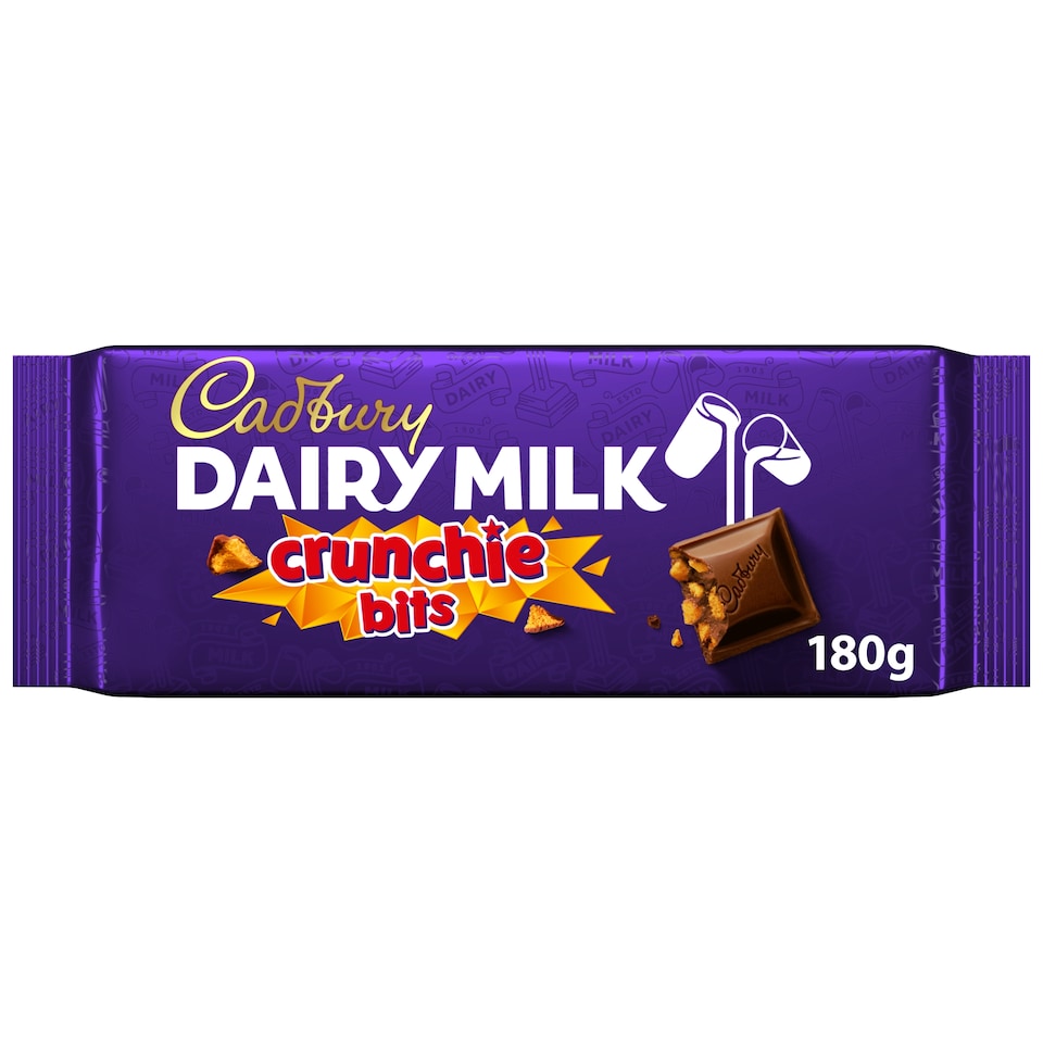 image 1 of Cadbury Dairy Milk Crunchie Bits Chocolate Bar 180g