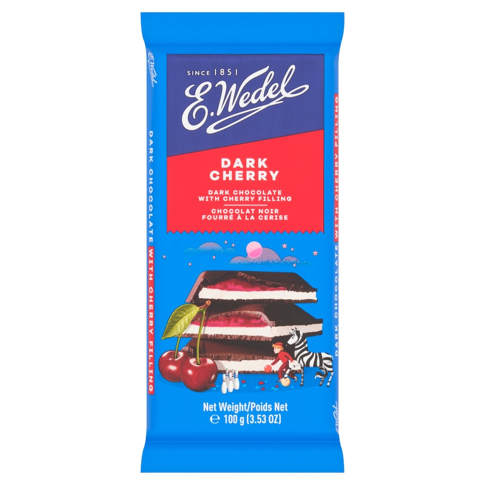E.Wedel Dark Chocolate With Cherry Filling 100G
