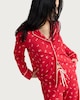 image 1 of F&F Pure Cotton Cherry Print Revere Pyjama Set in Multi Red