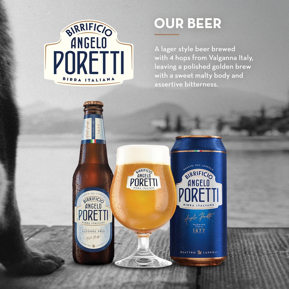 image 1 of Angelo Poretti Premium Italian Lager Beer Can 10x440ml