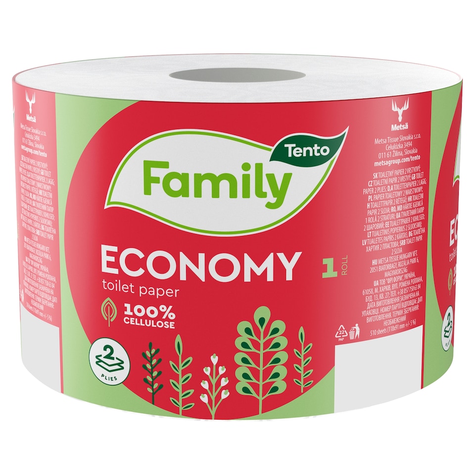 image 1 of Tento Family Economy Toilet Paper 2 Ply 1 Roll