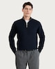 image 1 of F&F Knitted Ribbed Half Zip Jumper in Navy