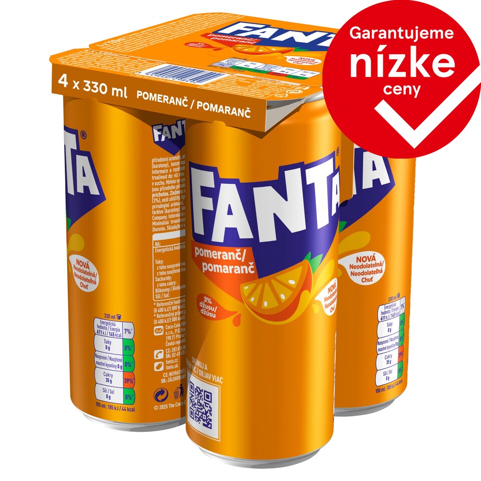 Fanta Pomaranč 4 x 330 ml