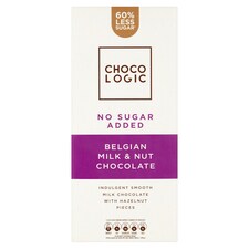 Chocologic No Added Sugar Milk Hazelnut Chocolate 80G