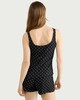 image 3 of F&F 2-Piece Polka Dot Short Pyjama Set in Black
