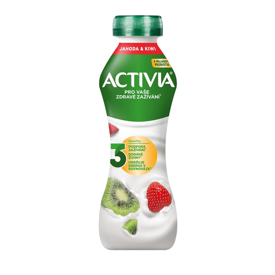 ACTIVIA Nápoj Jahoda - kiwi 280g
