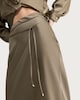 image 2 of F&F Tie Detail Midi Skirt in Khaki