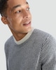 image 2 of F&F Lambswool Stripe Print Crew Neck Jumper in Neutral
