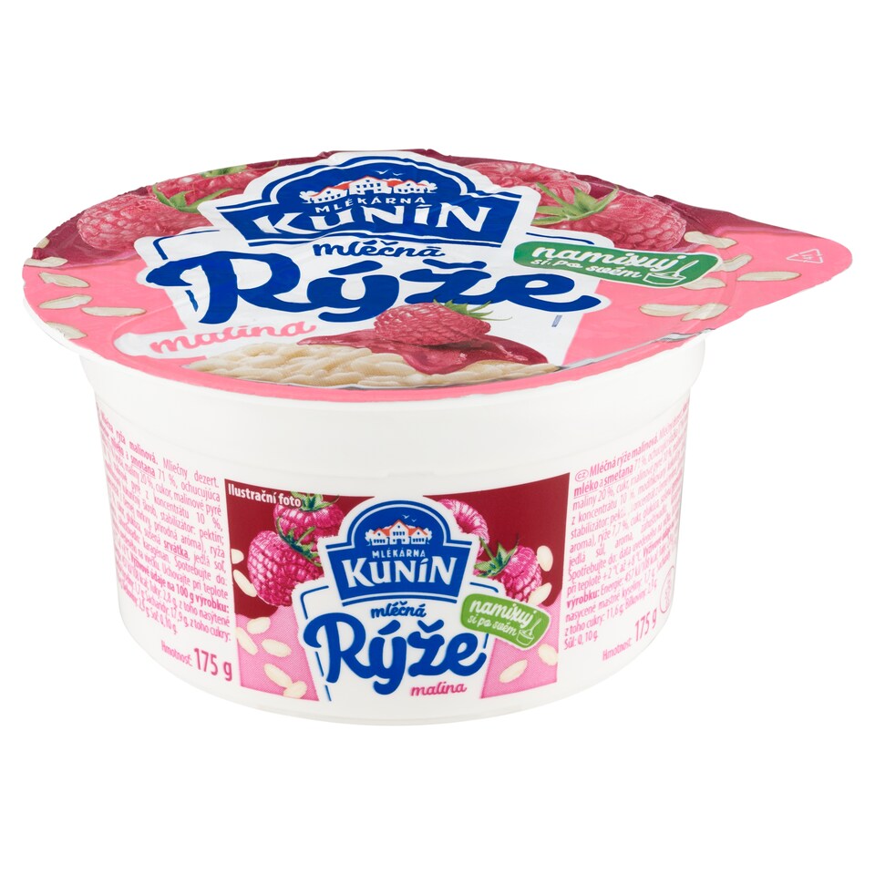 Mlékárna Kunín Mliečna ryža malinová 175 g
