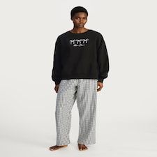 F&F Mon Cherie Bow Print Pyjama Set in Black