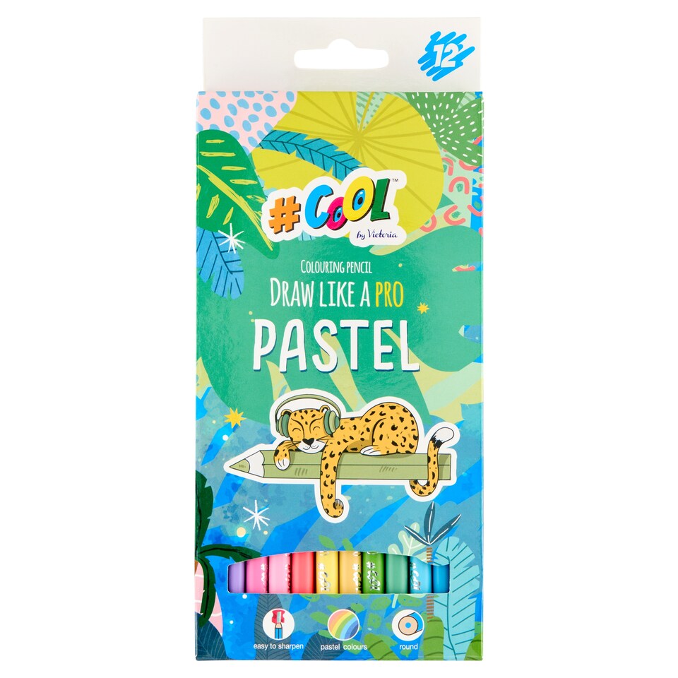 Cool by Victoria Draw Like A Pro Pastel színes ceruzakészlet 12 db