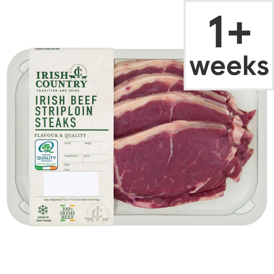 IRISH COUNTRY IRISH BEEF STRIPLOIN STEAK 600g