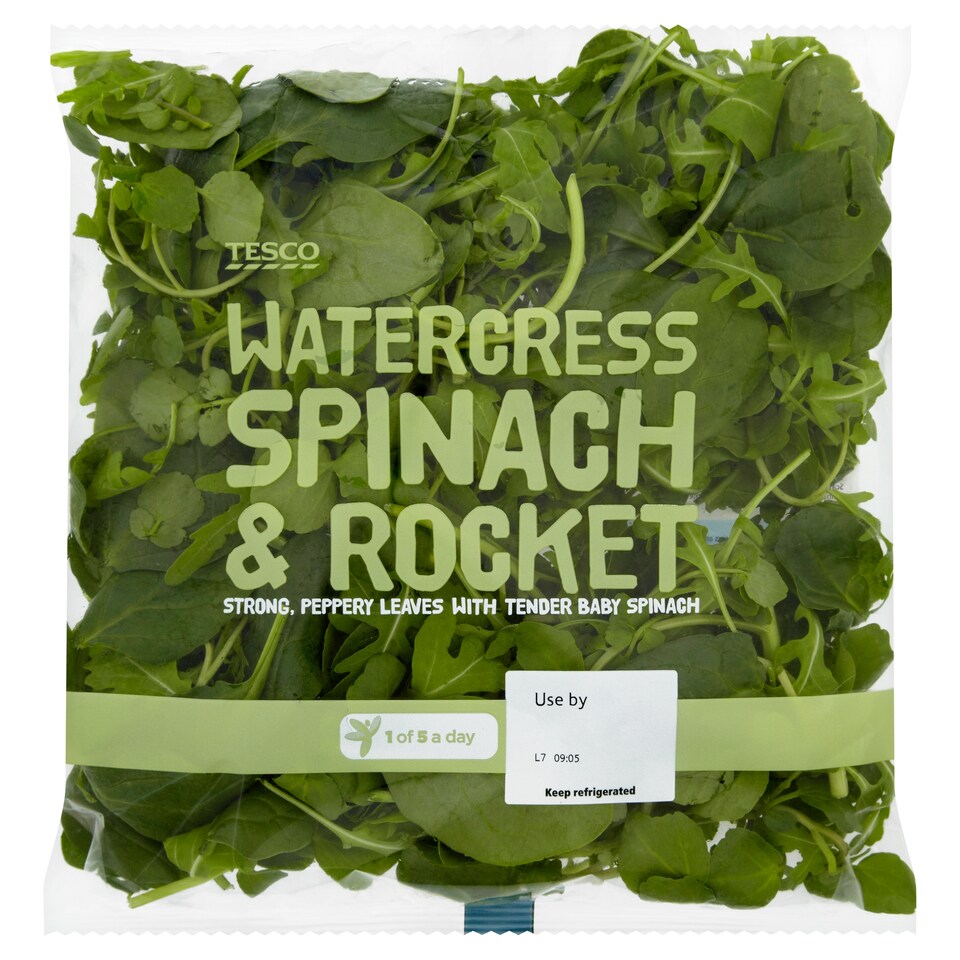 image 1 of Tesco Watercress Spinach And Rocket 80G