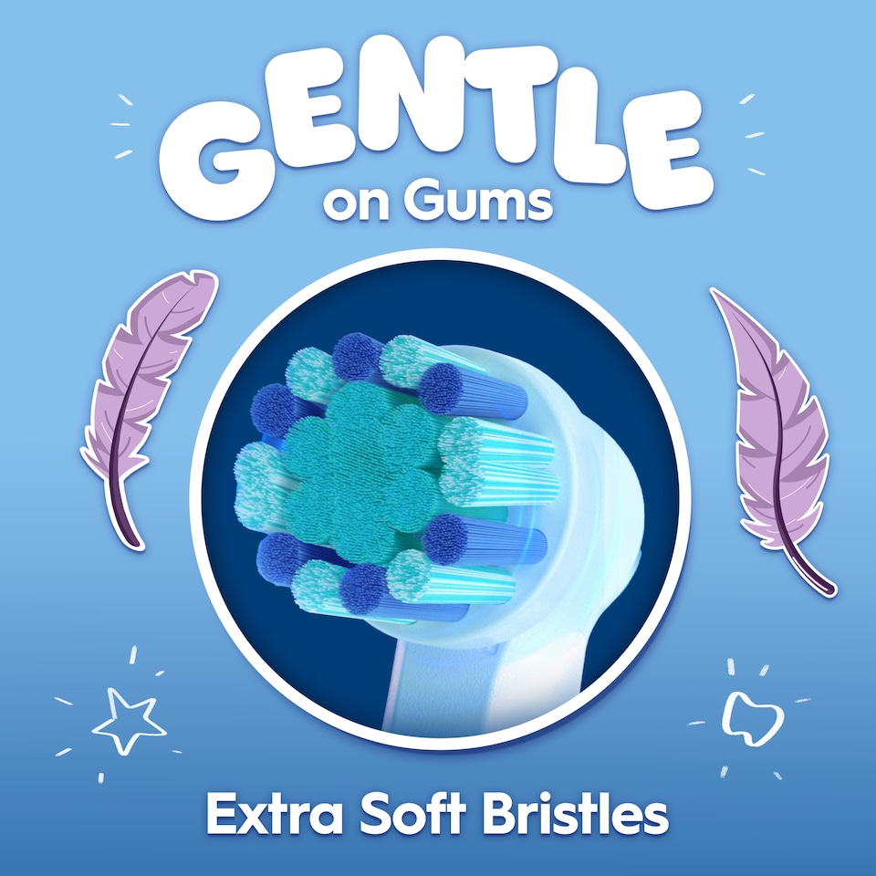 image 1 of Oral-B Pro Kids 3+ Frozen Electric Toothbrush Replacement Heads 4 Pack