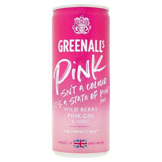 Greenalls Wild Berry Pink Gin & Tonic 250Ml