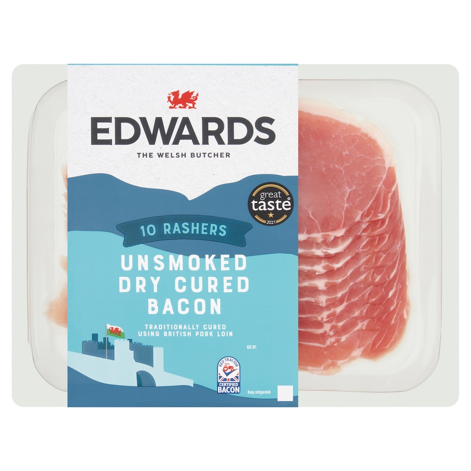Edwards Of Conwy Rashers Of Bacon 10 Pack 300G